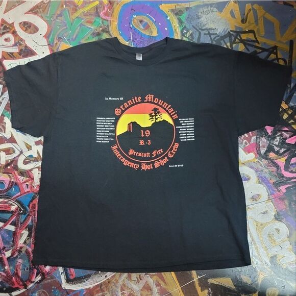 Granite Mountain Hotshots memorial tee 3XL in memory of 19 heros, Prescott fire - Picture 1 of 6